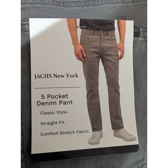 Jachs Other - Jachs NY Men's 5 Pocket Denim Pant Gray Size 34x30